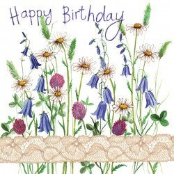 Country Flowers Birthday Card