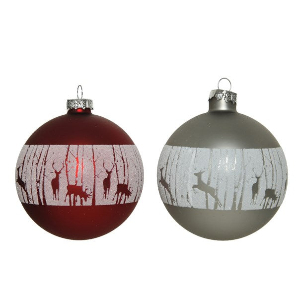 Deer And Snow Bauble