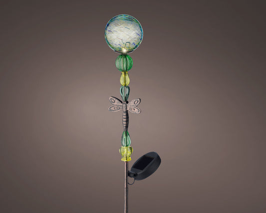 Solar Dragonfly Green Stake Light