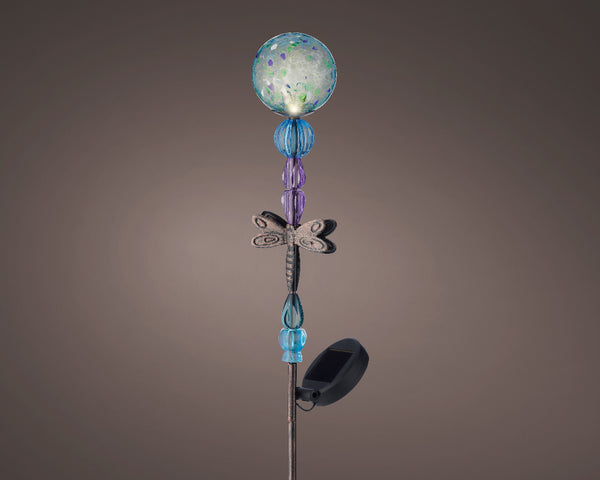 Solar Dragonfly Purple Stake Light