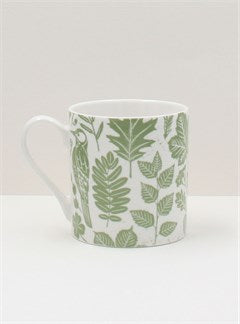 Gisela Graham - Green Garden Study Bone China Mug