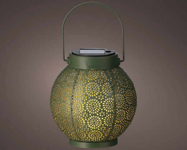 Globe Solar Lantern - Green & Gold