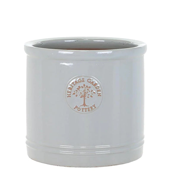 Woodlodge Pastel Grey Cylinder Heritage Pot 24cm