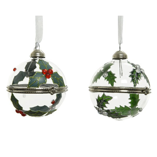 Bauble With Holly Decoration