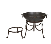 60cm Kadai Recycled Fire Bowl with High and Low Stand