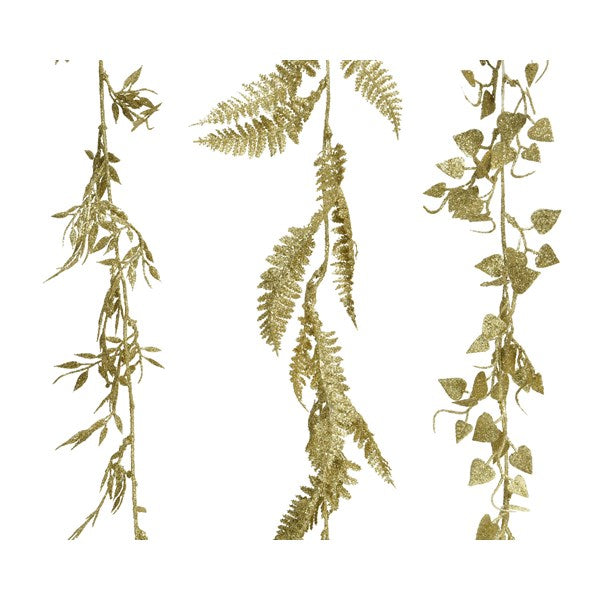 Gold Glitter Leaf Garland