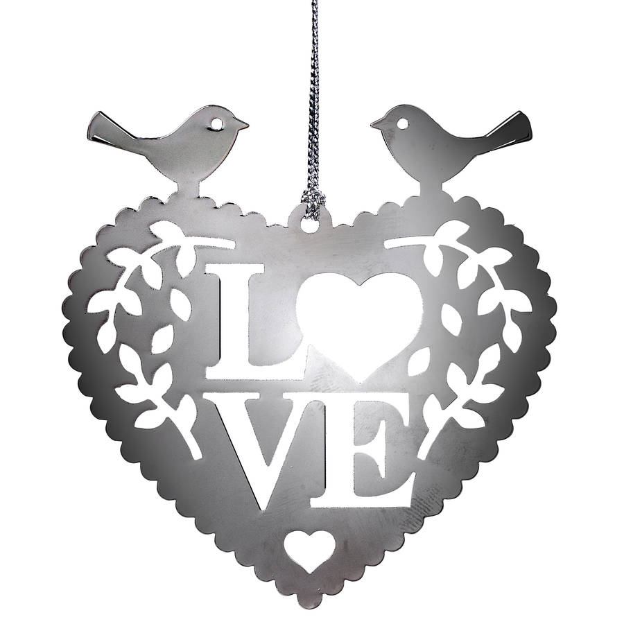 Leafy Love Bird Heart