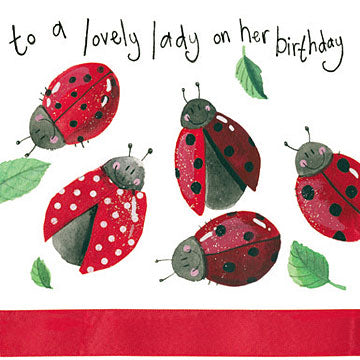 Lovely Ladybirds Birthday Card