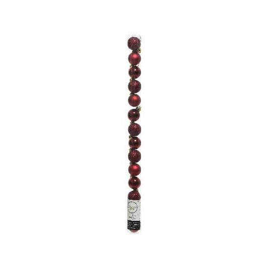 Oxblood Red Mix Baubles
