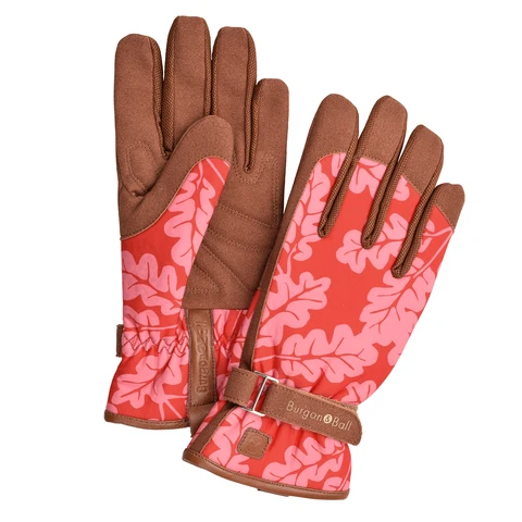 Burgon & Ball Gardening Glove - Oak Leaf Poppy M/L