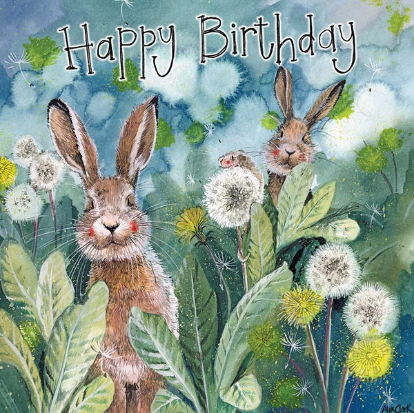 Little Rabbits Birthday Card