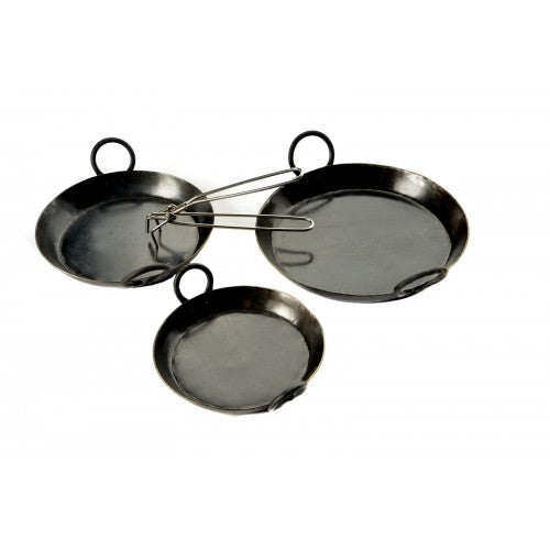 Kadai Set of 3 Skillets plus Handle