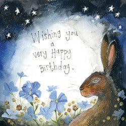 Starlight Hare Birthday Card