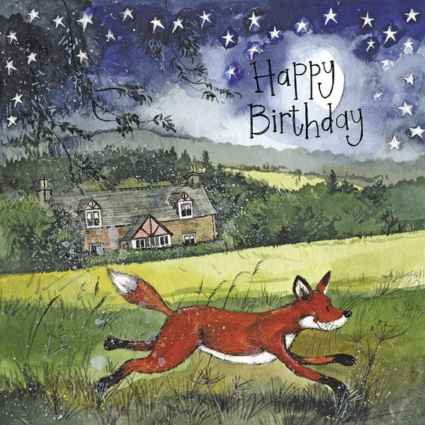 Starlight Fox Birthday Card