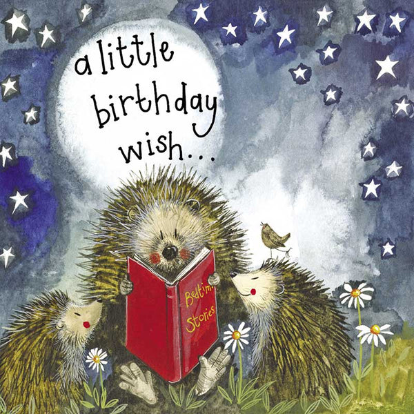 Starlight Storytime Hedgehogs Birthday Card