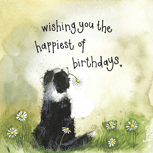 Sunshine Collie Birthday Card