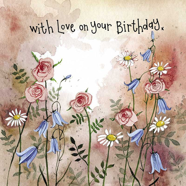 Sunshine Meadow Flowers Birthday Card