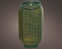 Tall Solar Lantern - Green & Gold