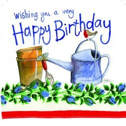 Watering Can Birthday Card