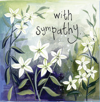 White Lilies Sympathy Card