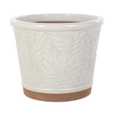 Woodlodge William Morris Part Glazed Pot White 32cm