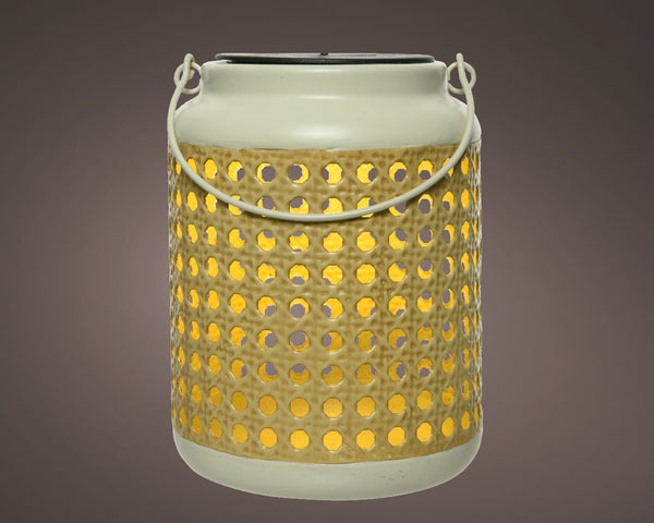 Woven Effect Solar Lantern